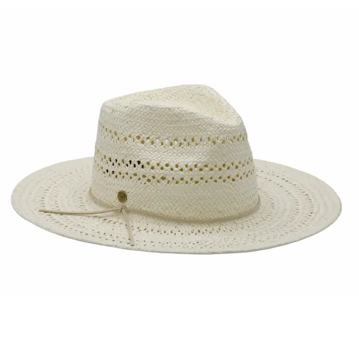 DANIKA ADJUSTABLE STRAW BRIMMED HAT