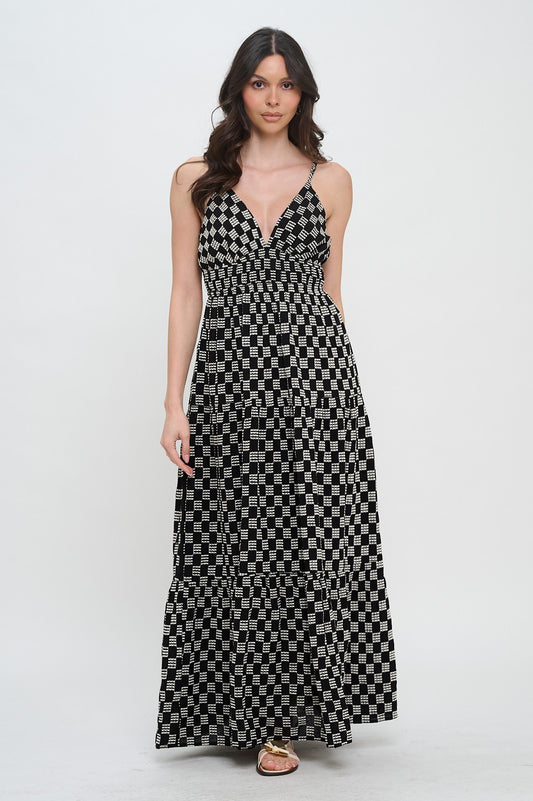 Midnight Weave Maxi Dress