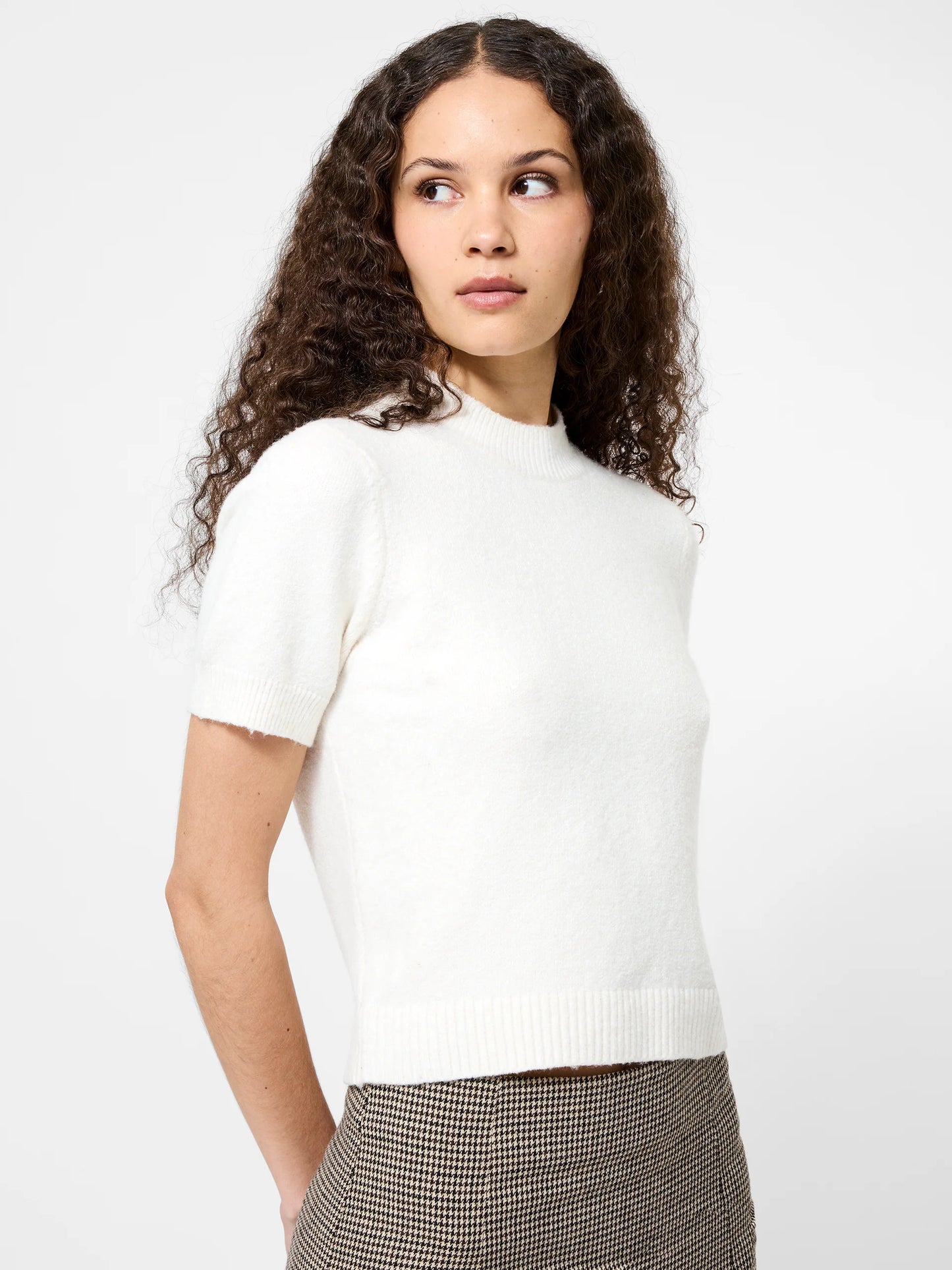 VHARI MOCK NECK SHORT SLEEVE TOP