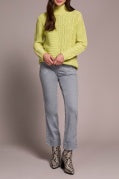 MOCK NECK SWEATER W/ SPECIAL WASH