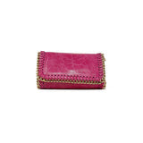 GENUINE ITALIAN LEATHER WITH GOLD CHAIN CROSSBODY BAG