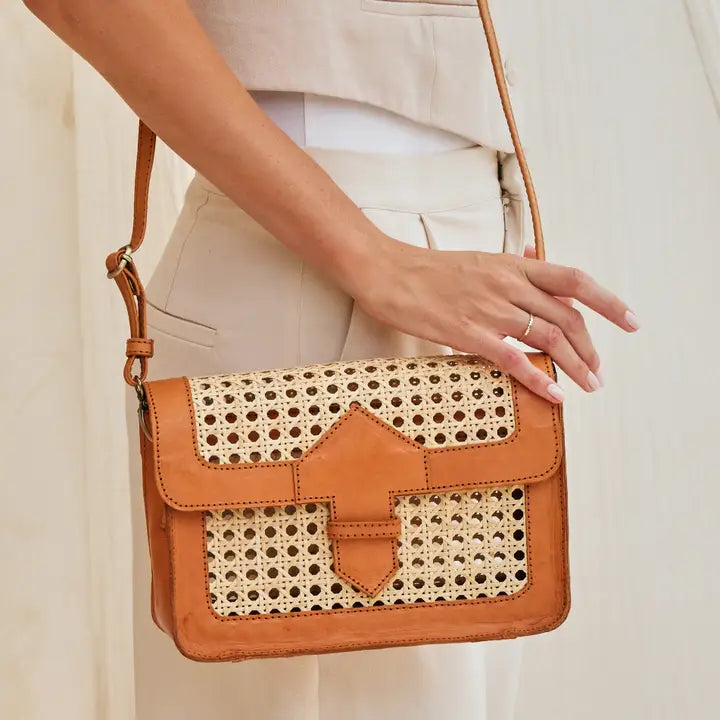 RATTAN CANE WEAVER CONVERTIBLE CLUTCH