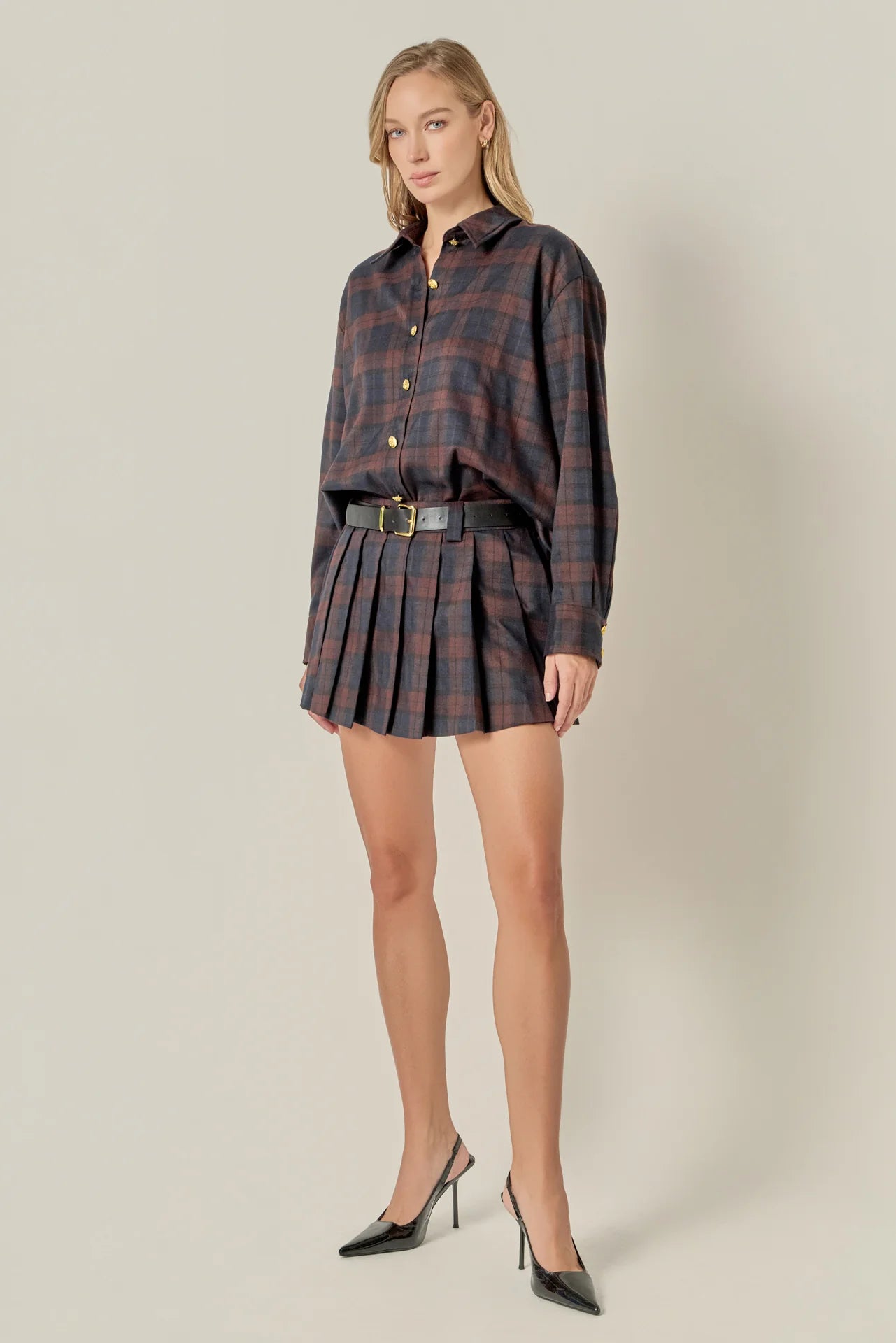 KARLA PLEATED MINI SKORT