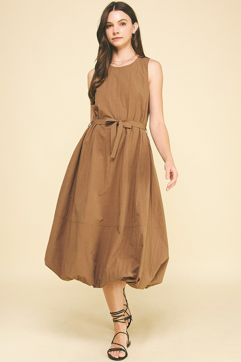Kathrine Bubble Hem Midi Dress