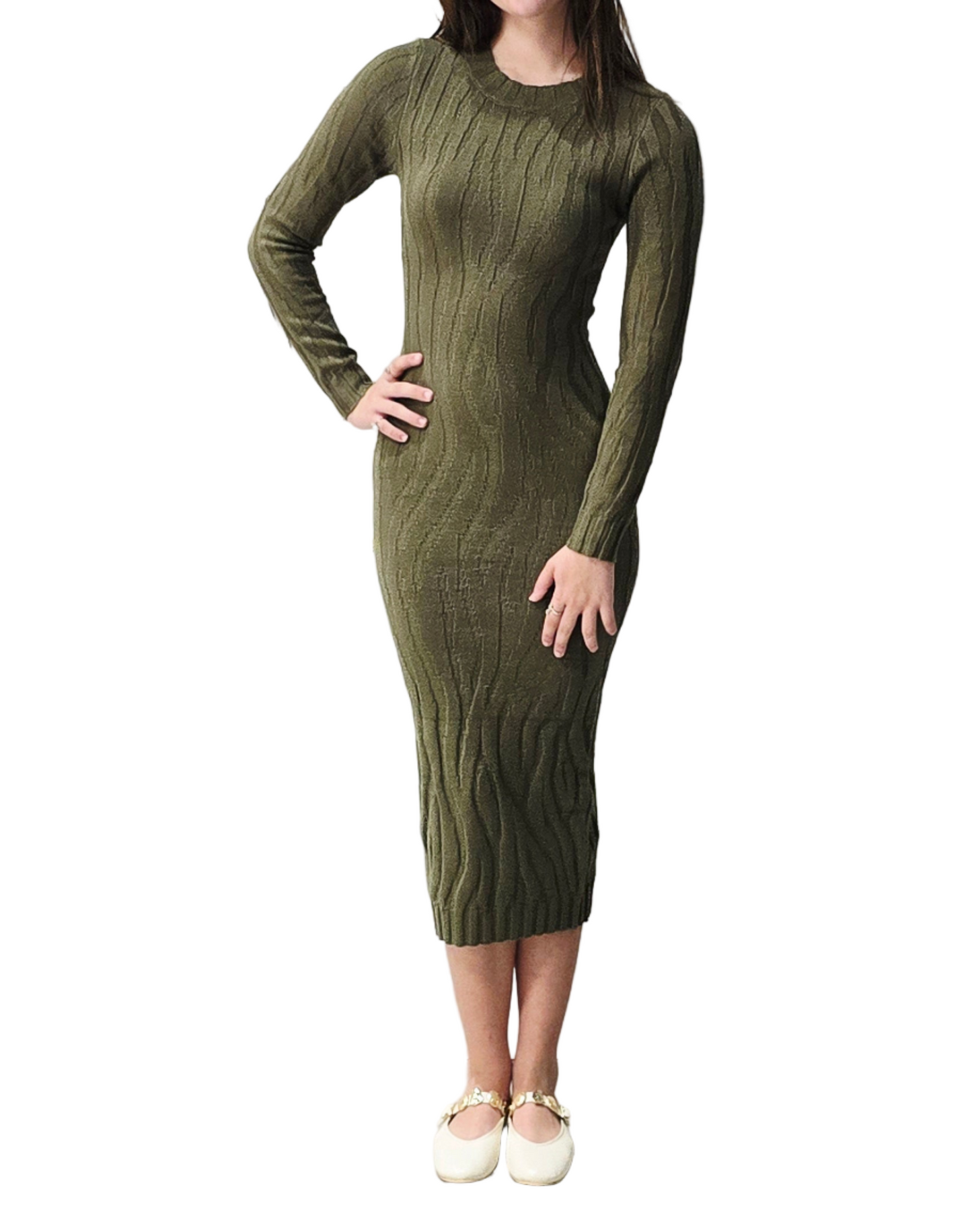 ELARA JACQUARD KNIT MIDI