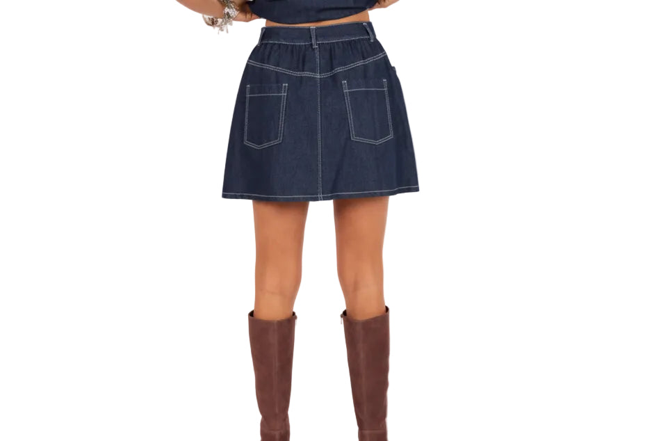BODEGA DENIM MINI SKIRT