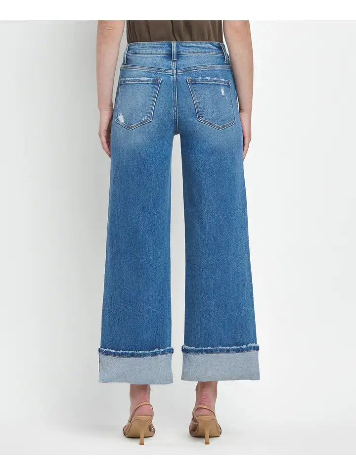 Pam High Rise Medium Wash Cuffed