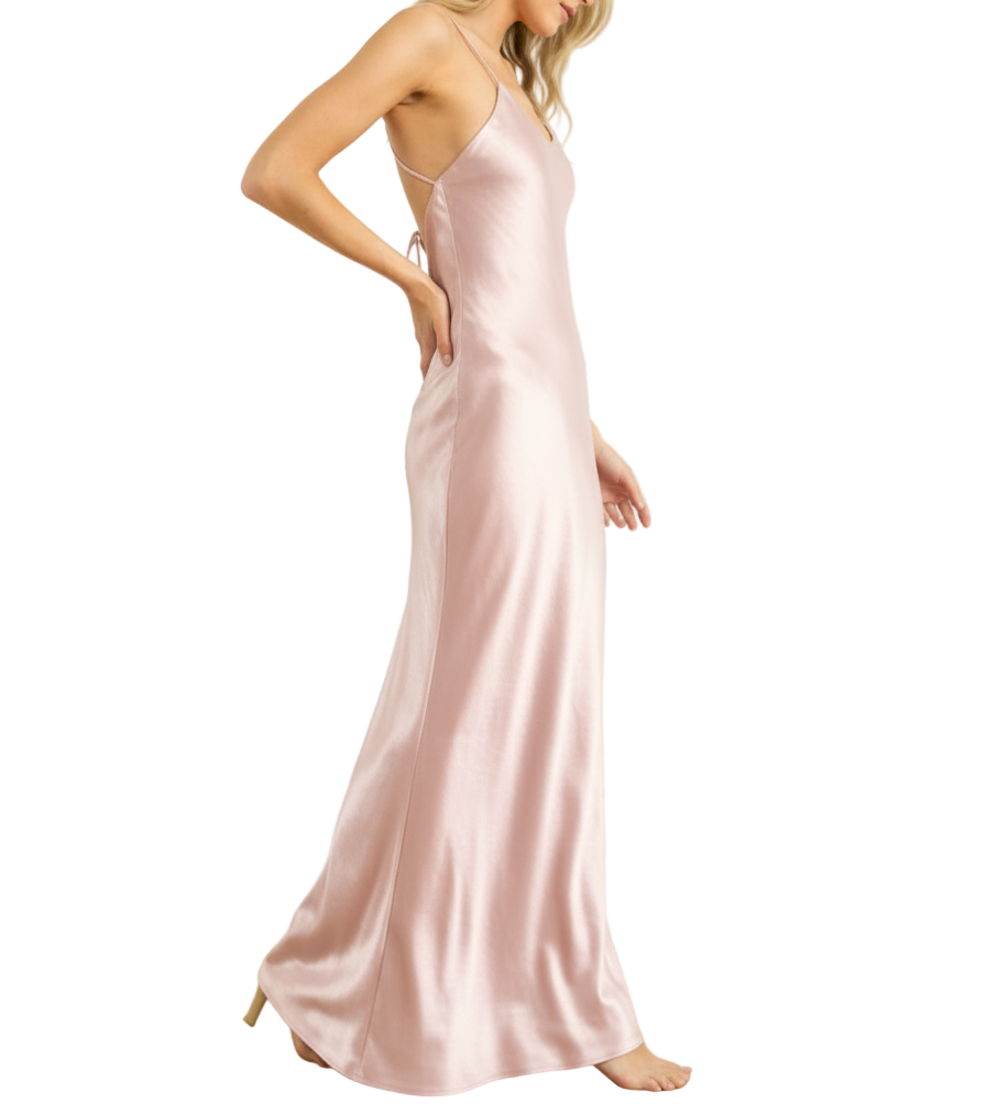 ALISA SATIN MAXI DRESS