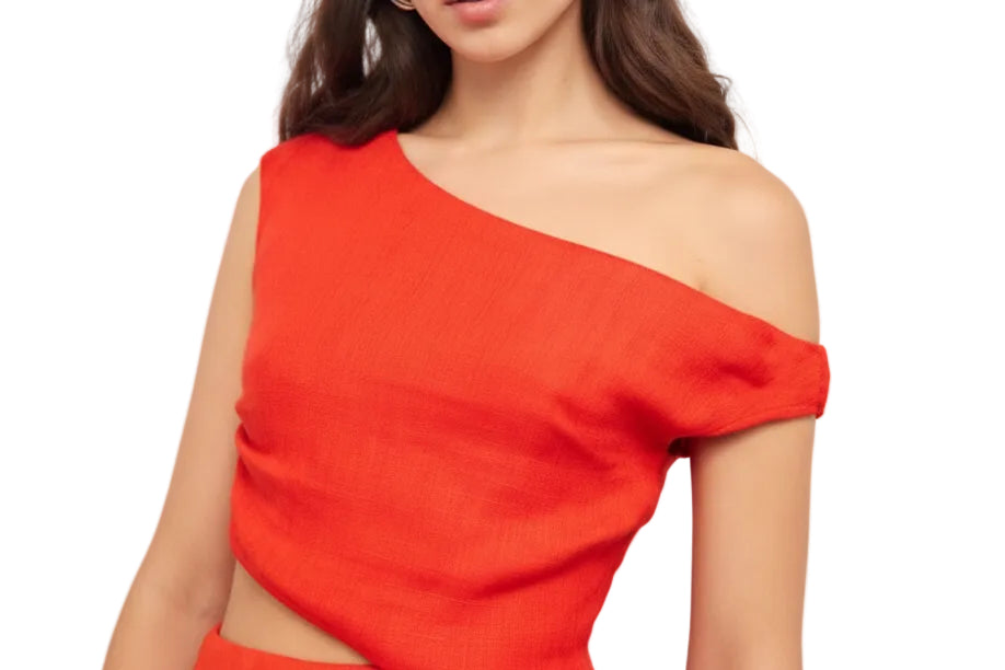 SELMA TEXTURED ASSYM TOP