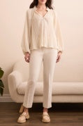 HIGH RISE FLY FRT TROUSER W/ POCKETS