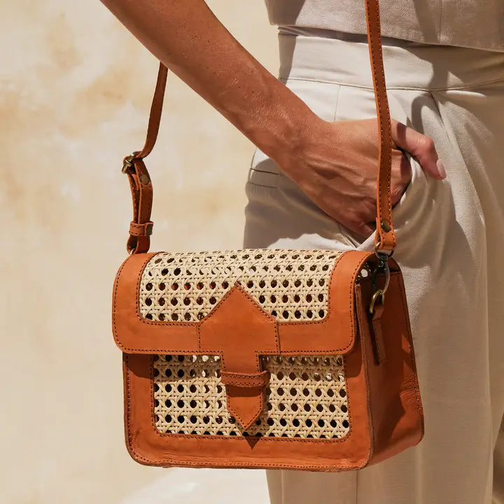 RATTAN CANE WEAVER CONVERTIBLE CLUTCH