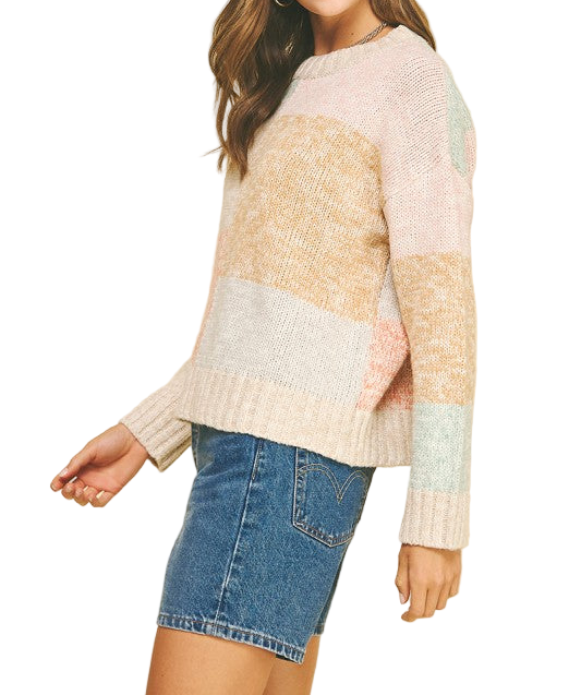 Amelia Colorblock Crew Sweater