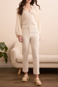 HIGH RISE FLY FRT TROUSER W/ POCKETS
