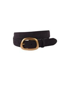 SUEDE BELT WITH ASSYMETRICAL BUCKLE