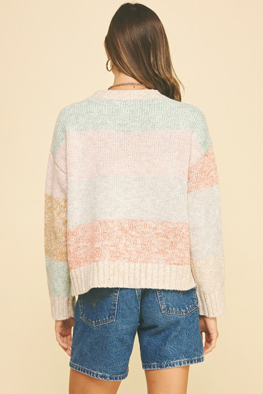 Amelia Colorblock Crew Sweater