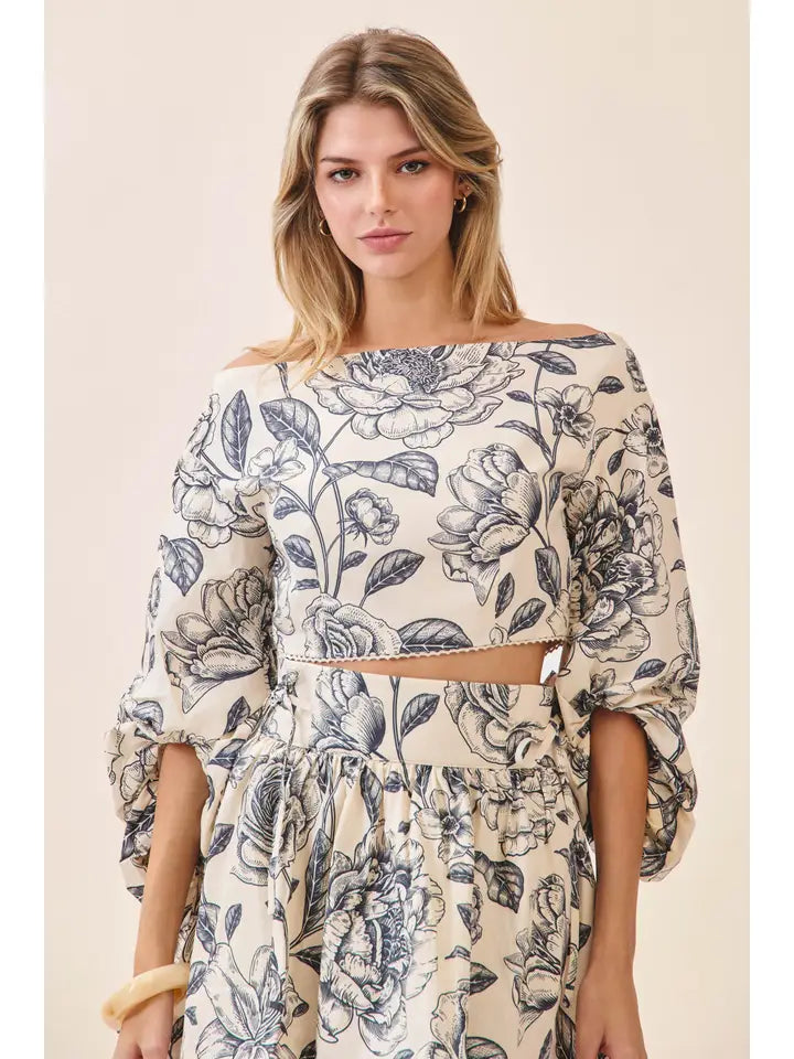 Floral Print Skirt