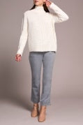 MOCK NECK SWEATER W/ SPECIAL WASH