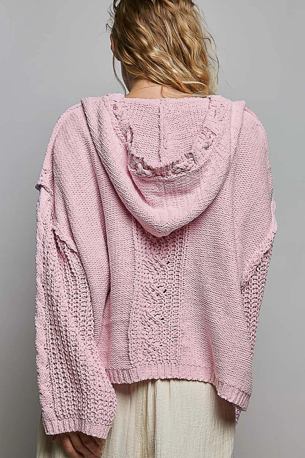 Felicia Oversize Hooded Chenille Sweater