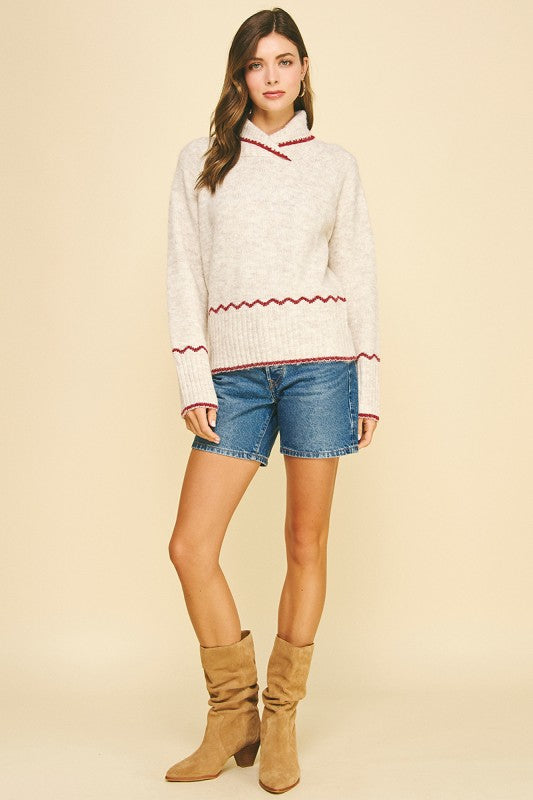 Dara Hem Detailed Knit Sweater