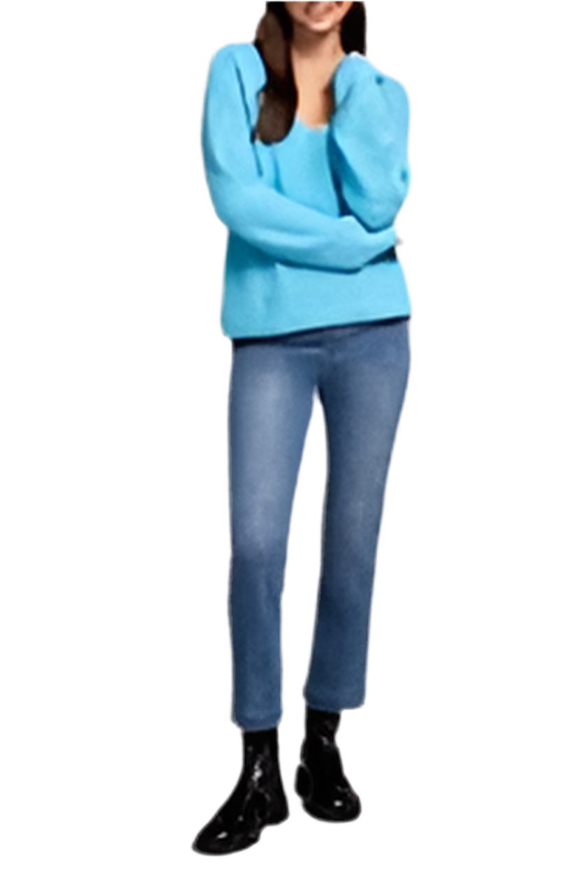 DROP SHOULDER V-NECK SWEATER