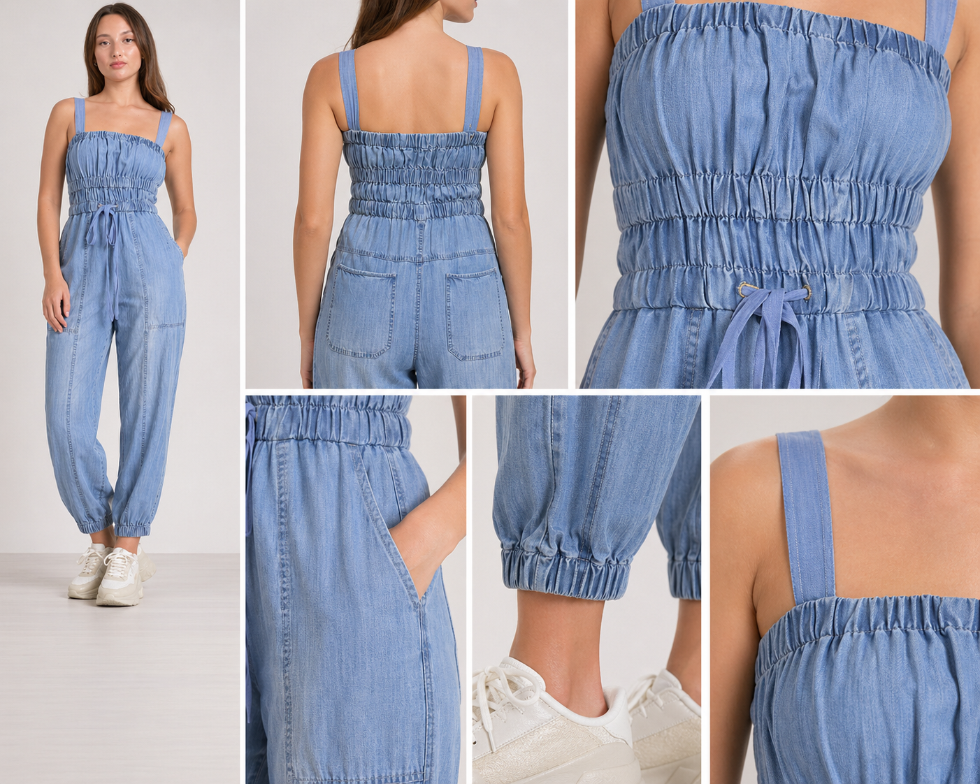Lena Jumpsuit Tank Straps