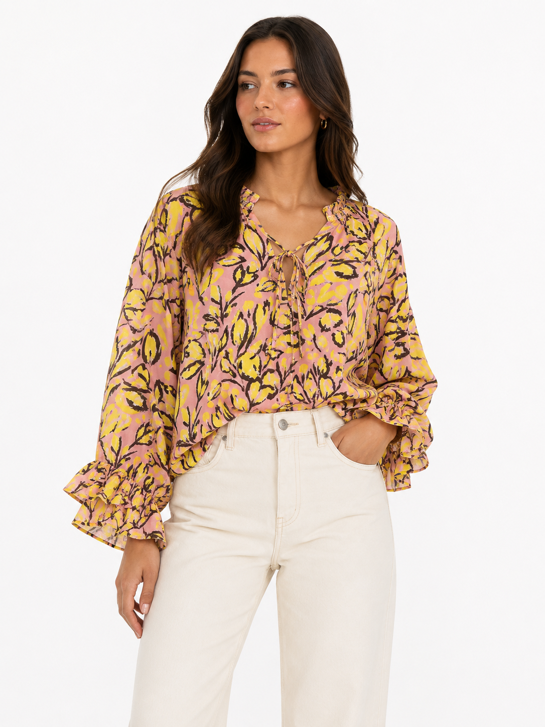 OLIVIA ABSTRACT BLOUSE