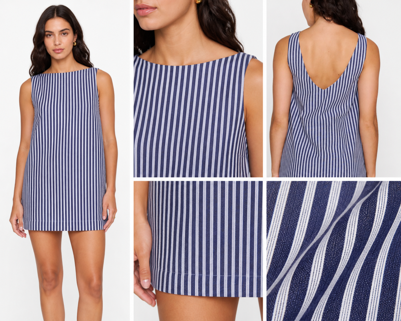 DELMAR STRIPE SHIFT DRESS