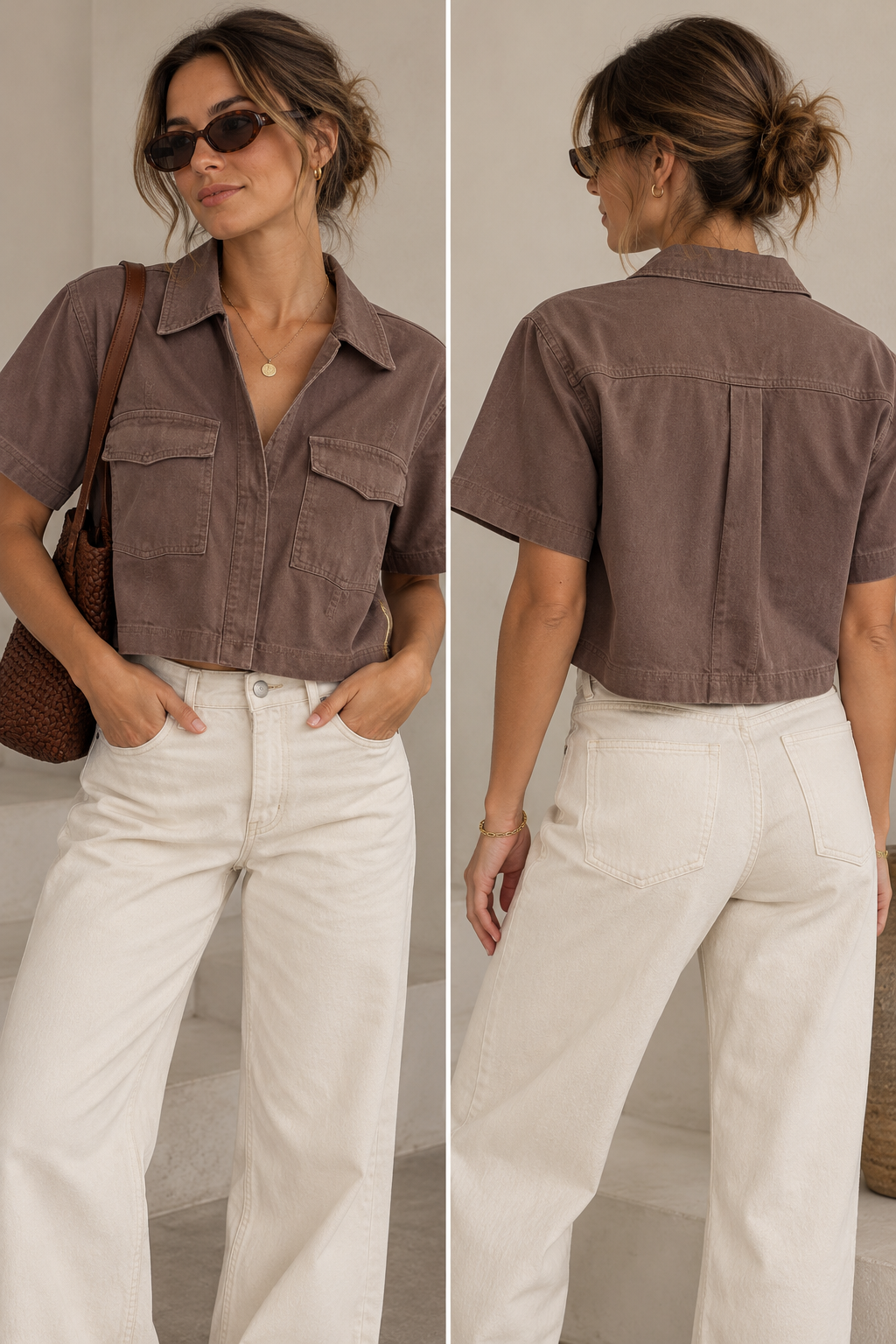 Denim POCKET TOP