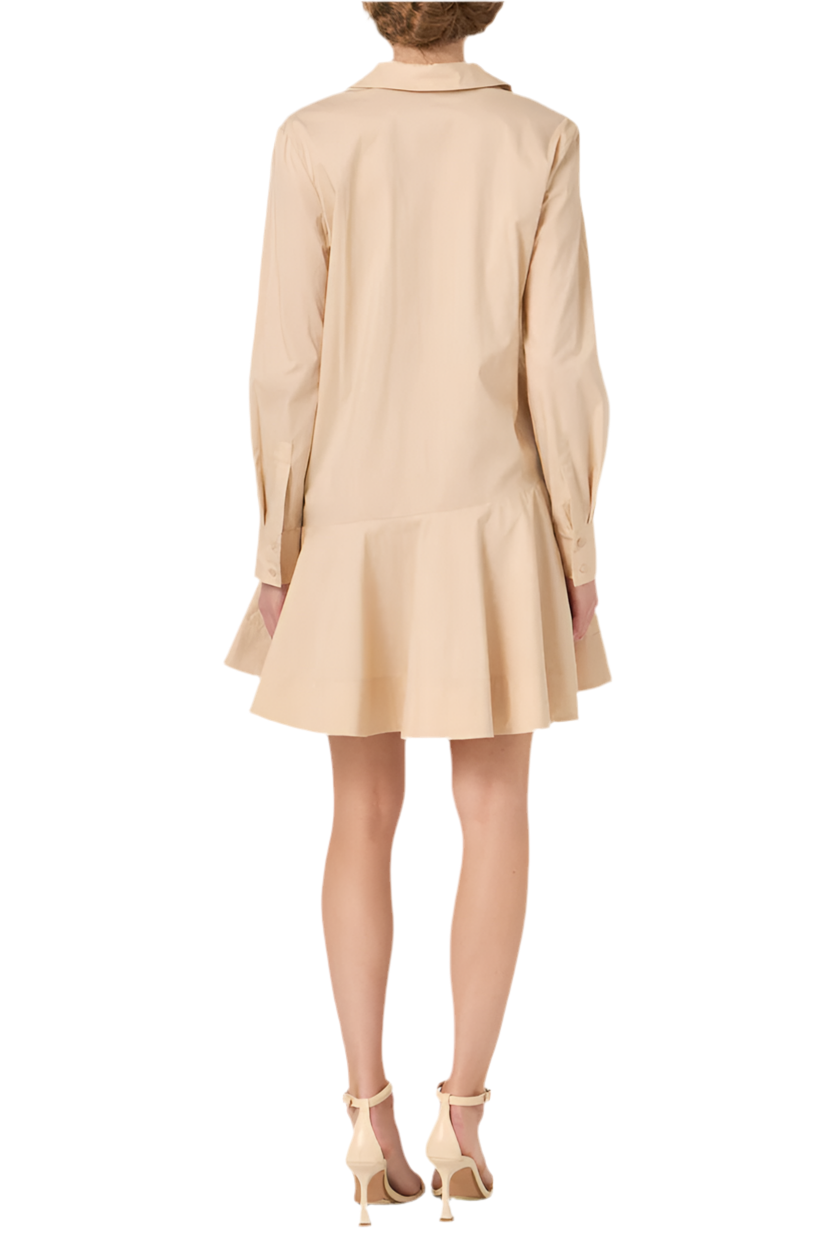 Collar Flare Skirt Dress