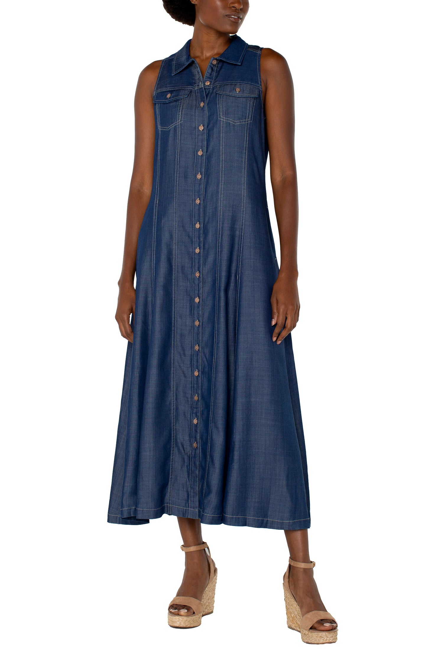 Indigo Sleeveless Maxi