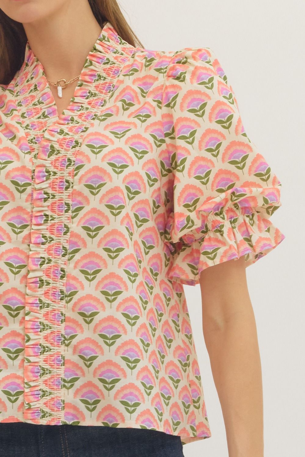 CHIC LEISURE PUFF SLEEVE TOP