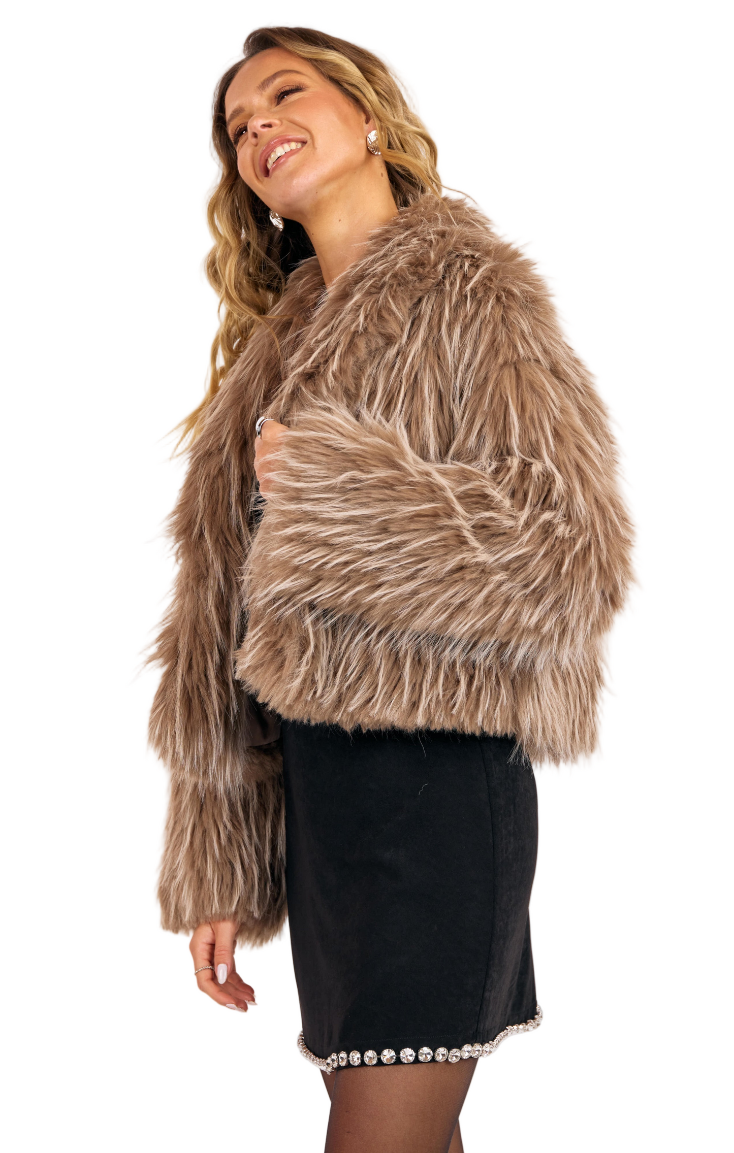 LADYLIKE ENERGY FAUX FUR JACKET