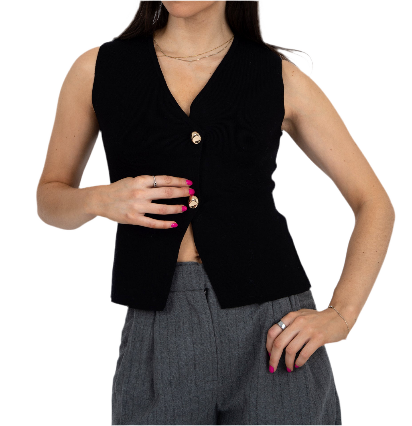BLODWYN SLEEVELESS V-NECK VEST