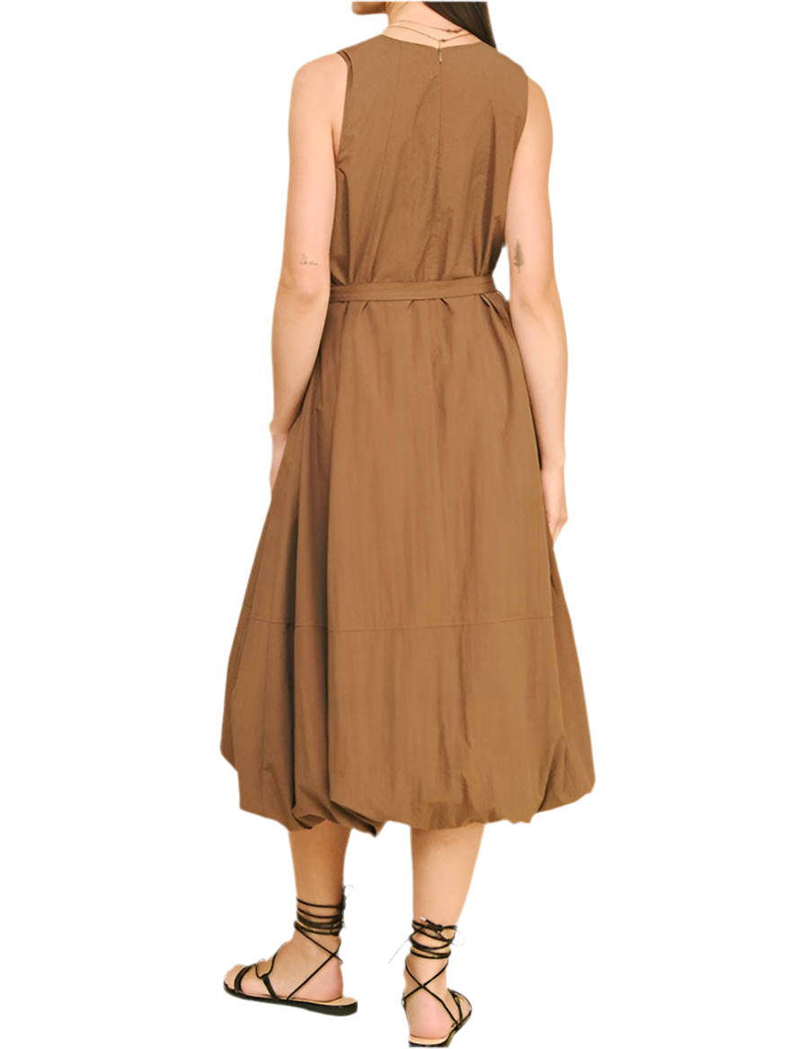 Kathrine Bubble Hem Midi Dress