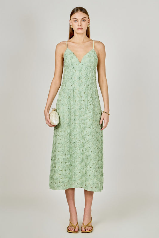 Indie Lace Spaghetti Strap Maxi Dress