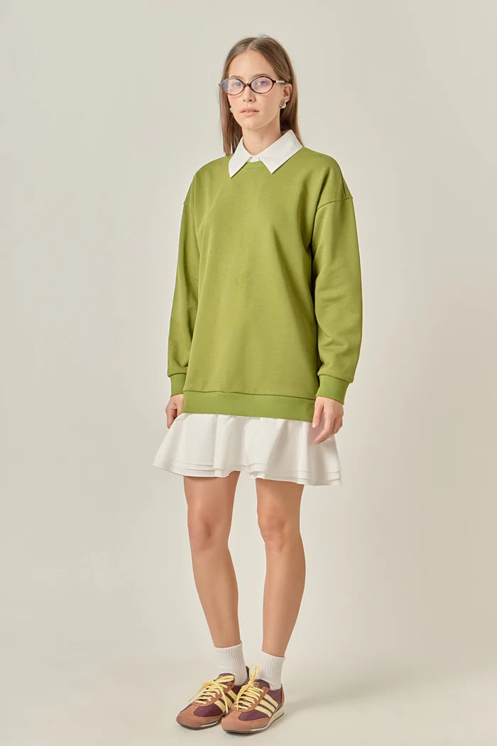 Dauphin Mixed Media Mini Dress