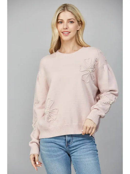 Pearl Floral Sweater