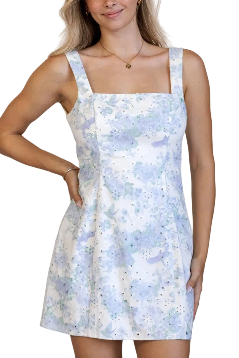 Gigi Floral Eyelet Mini Dress