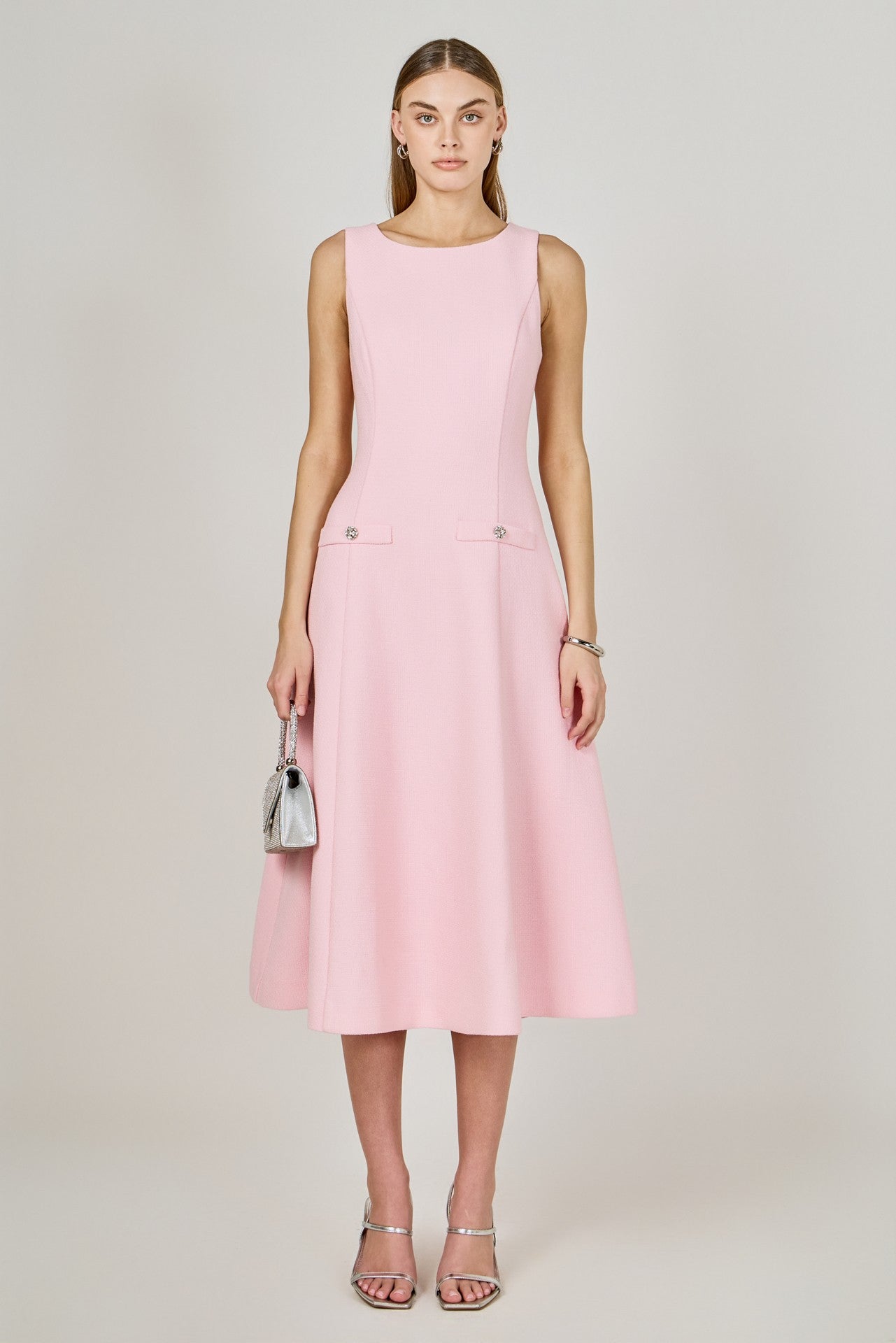 Heather Tweed Midi Dress