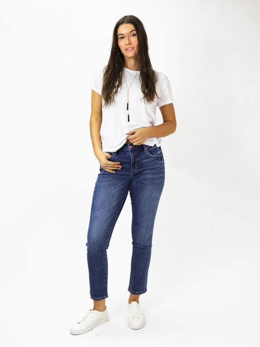 BLAIRE HIGH RISE ANKLE SLIM STRAIGHT JEANS