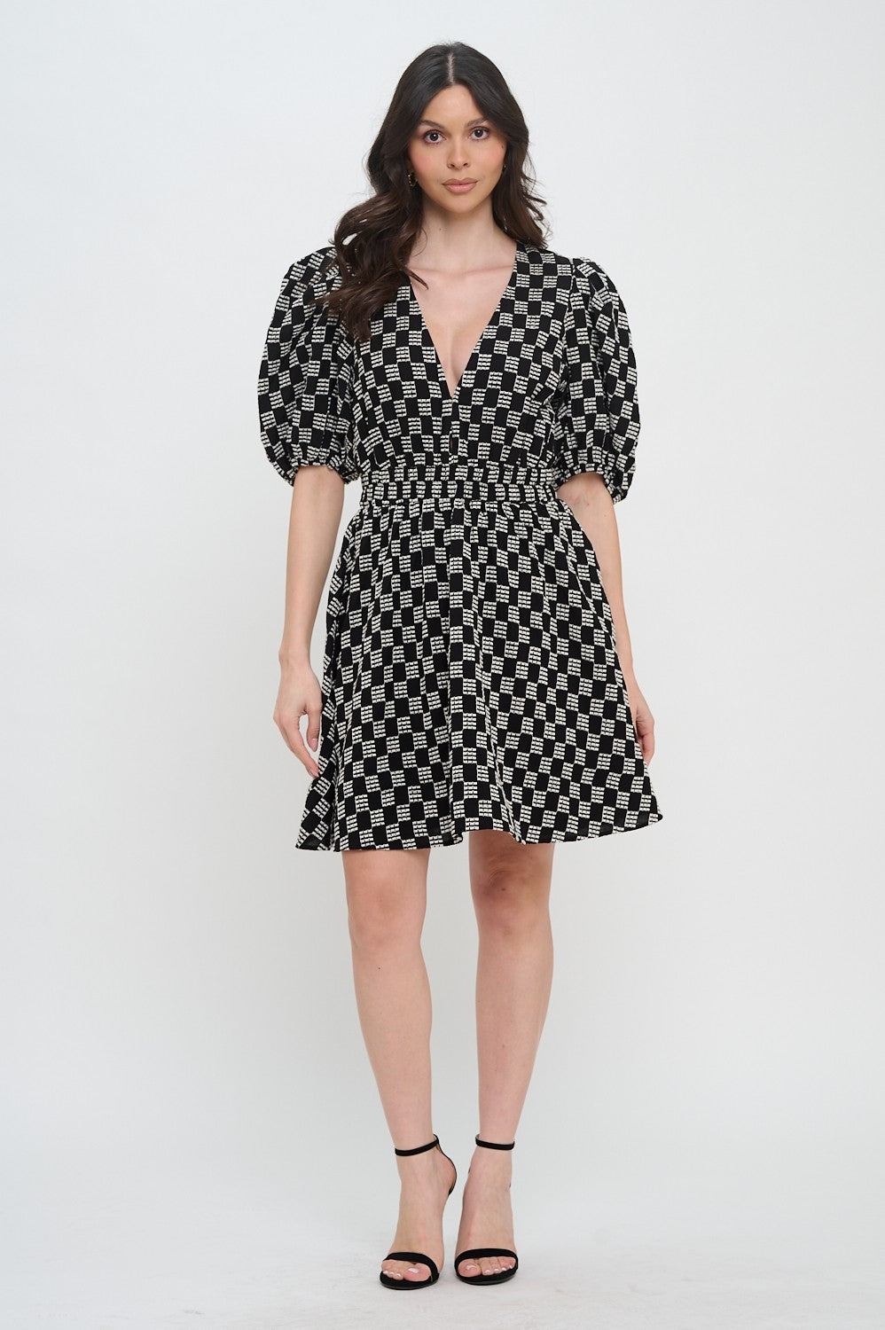 Midnight Weave Short Sleeve Dress