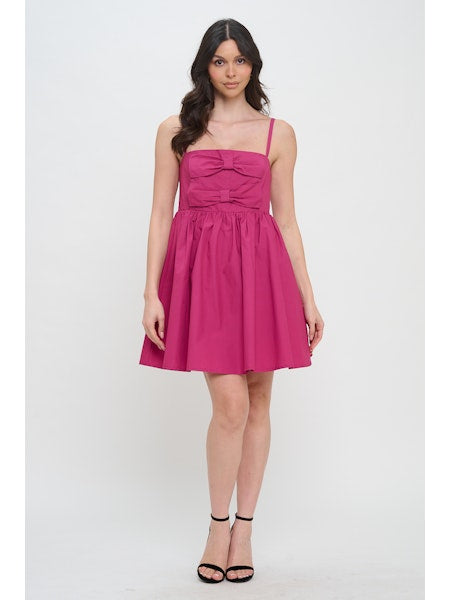 MADDIE POPLIN BOW DRESS