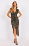 DAZZLING FOIL PRINTED MIDI