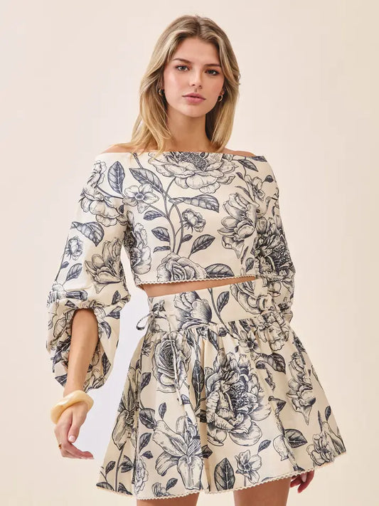 Floral Print Skirt