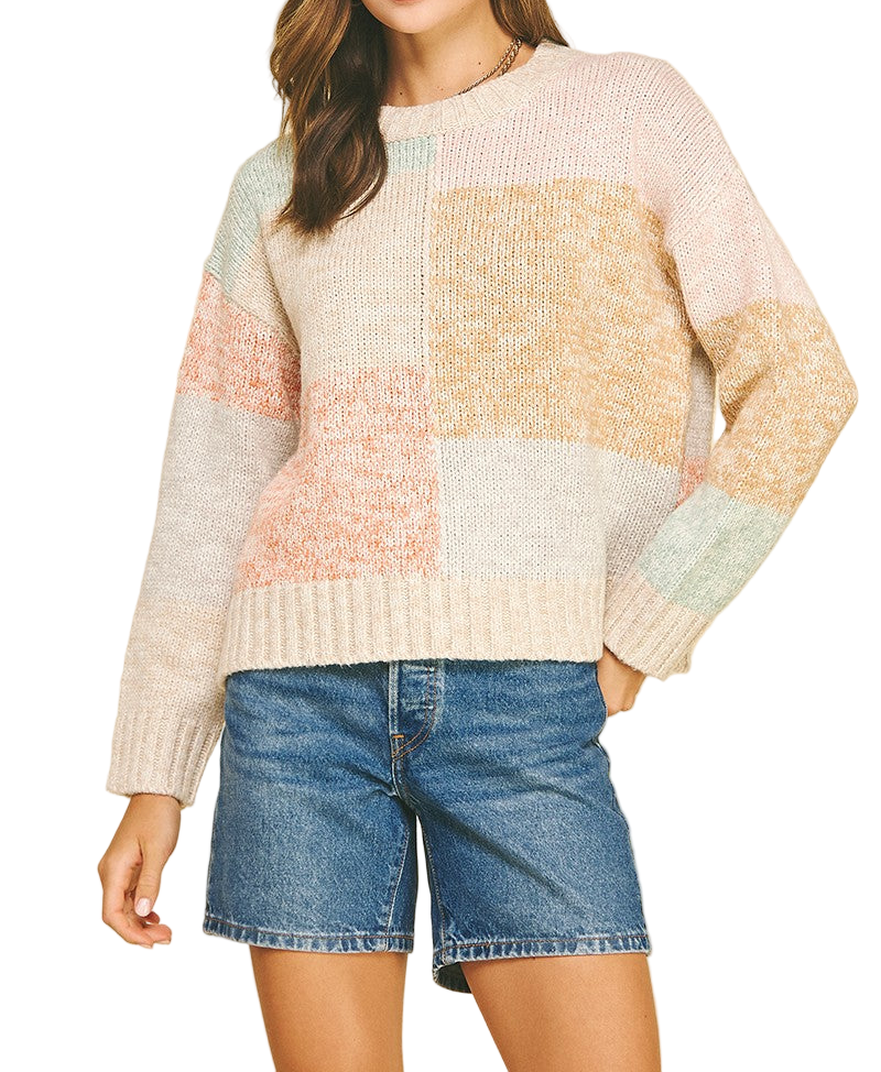 Amelia Colorblock Crew Sweater