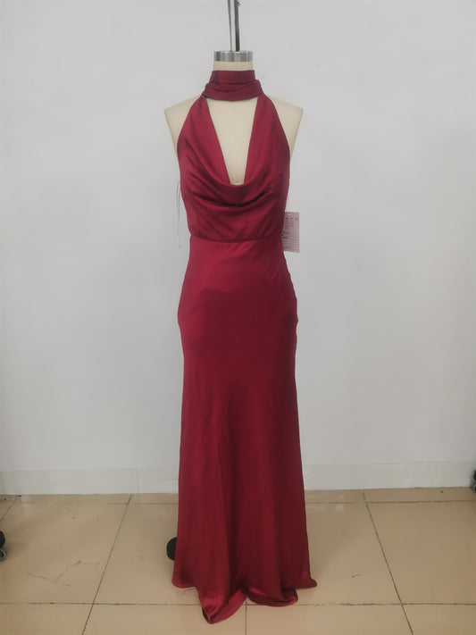 Valentine Satin Long Dress