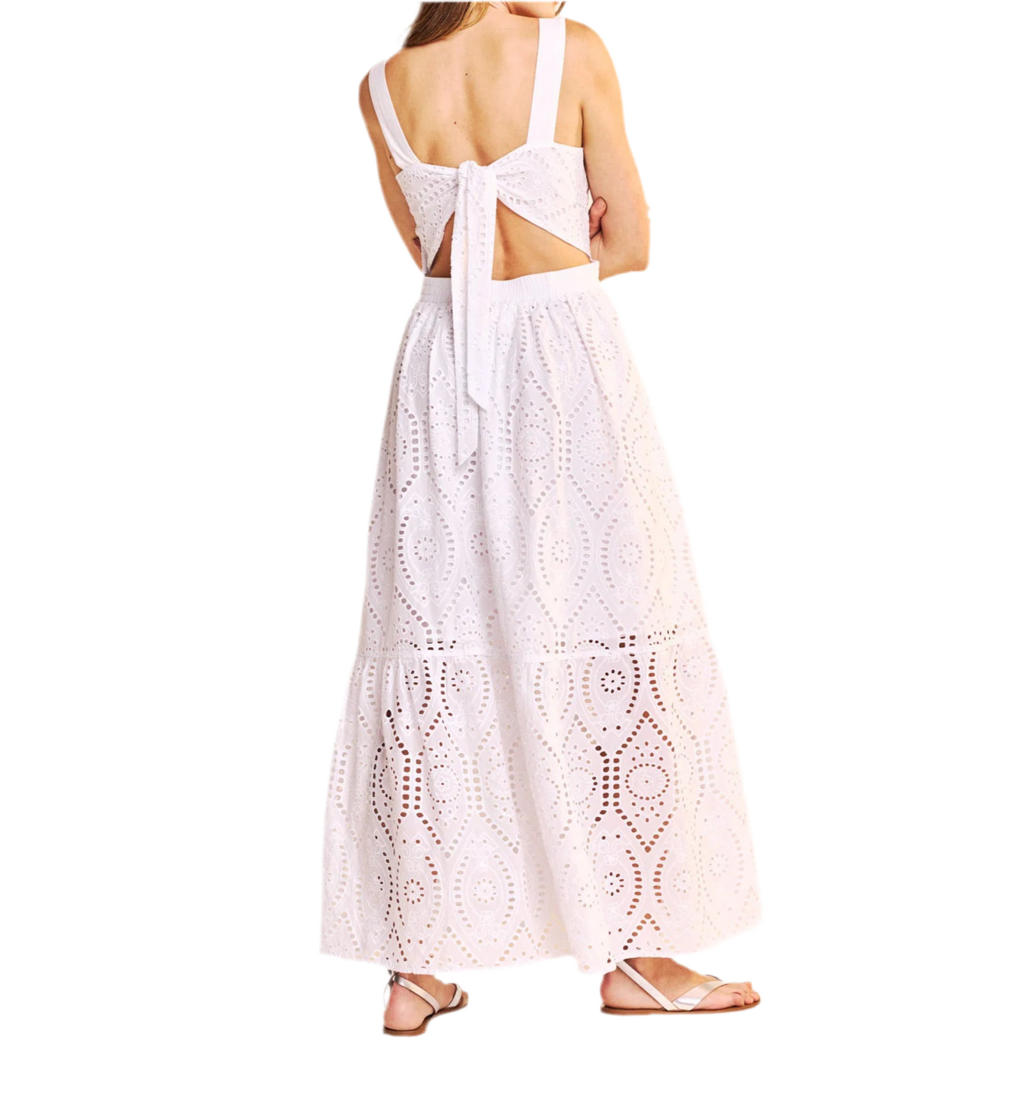BRODERIE APRON MAXI DRESS