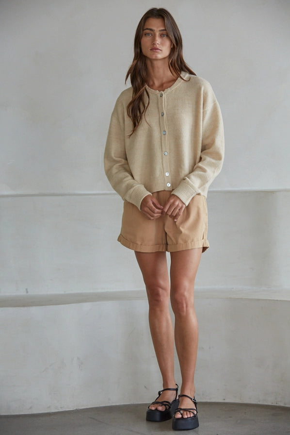 ON THE GO Crew Neck Cardigan