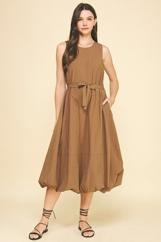 Kathrine Bubble Hem Midi Dress