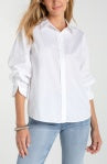 EVENLYN adjustable slv button front woven top